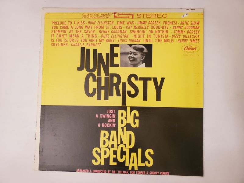 June Christy Big Band Specials vinyl record